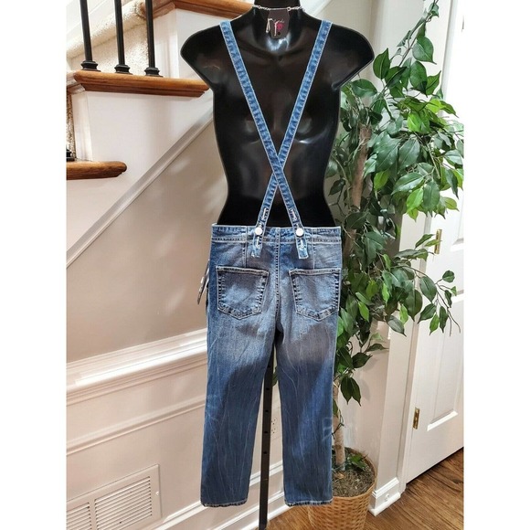 Dollhouse Women's Blue Denim Cotton Scoop Neck Casual Jeans Jumpsuit Size 3 - Picture 6 of 12